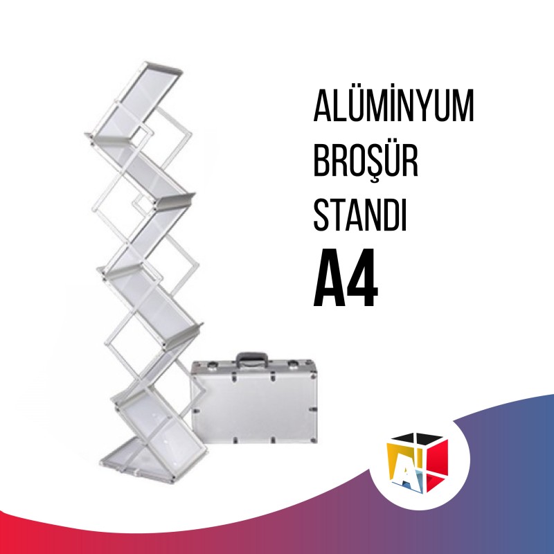 Alüminyum Broşür Standı A4